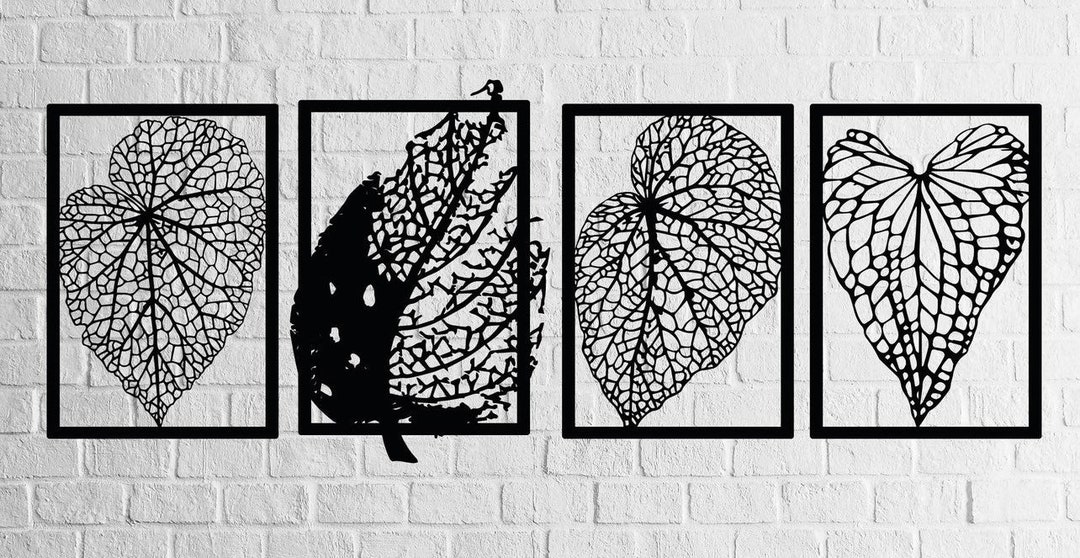 Leaf Metal Wall Art, Natural Wall Decor, Wall Art, Panel Metal Art Home