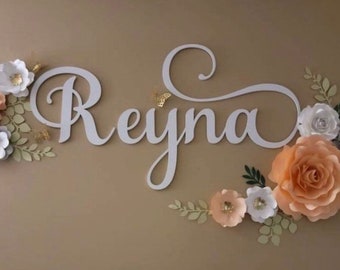 Personalized Wooden Name Sign: Nursery Decor, Custom Wall Art