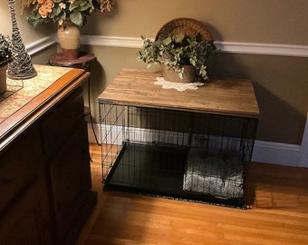 Dog Kennel Wood Table Top Dog Kennel Cover Farmhouse Dog Kennel Top Dog Crate top Dog Crate Table Crate Cover Dog Kennel Furniture