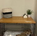 Farmhouse Dog Crate Table Top: Wood Kennel End Table