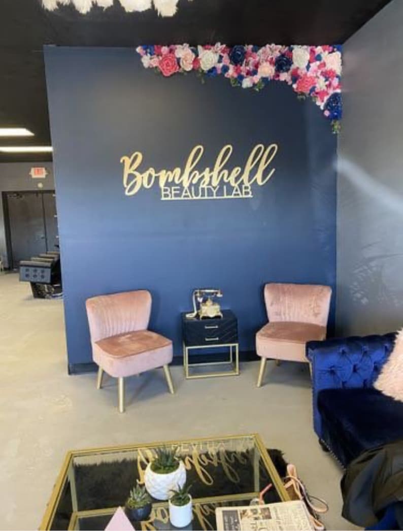 Business Logo Sign, Laser Cut Sign, Beauty Salon Sign, 3D Business Sign