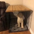 Dog Kennel Wood Table Top Dog Kennel Cover Farmhouse Dog Kennel Top Dog Crate Topper Dog Crate Table Crate Cover Dog Kennel Furniture