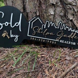 Welcome Home Real estate house closing sign, Just sold real estate sign, real estate agent closing sign, fun closing sign, realty sign Gift