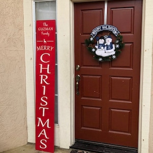 6’ Christmas Porch Sign, Christmas Decor, Outdoor Christmas Sign, Vertical Christmas Porch sign | Xmas Porch Sign | Merry Christmas Sign