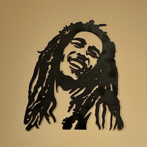 Bob Marley Metal Wall Art, Marley Decor, Reggae Decor, Jamaican Decor, Rasta Decor, Bob Marley Portrait Gift
