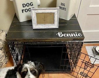 Dog Kennel Wood Table Top Dog Kennel Cover Farmhouse Dog Kennel Top Dog Crate top Dog Crate Table Crate Cover Dog Kennel Furniture