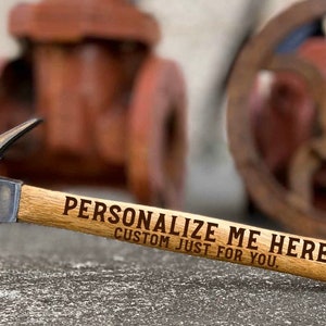 Laser Engraved Hammer, Personalized Hammer for Husband, Hammer Gift for Husband, Best Husband Gift, Wooden Hammer, Birthday gift for him