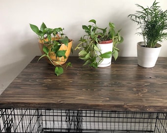 Dog Kennel Wood Table Top Dog Kennel Cover Farmhouse Dog Kennel Top Dog Crate top Dog Crate Table Crate Cover Dog Kennel Furniture