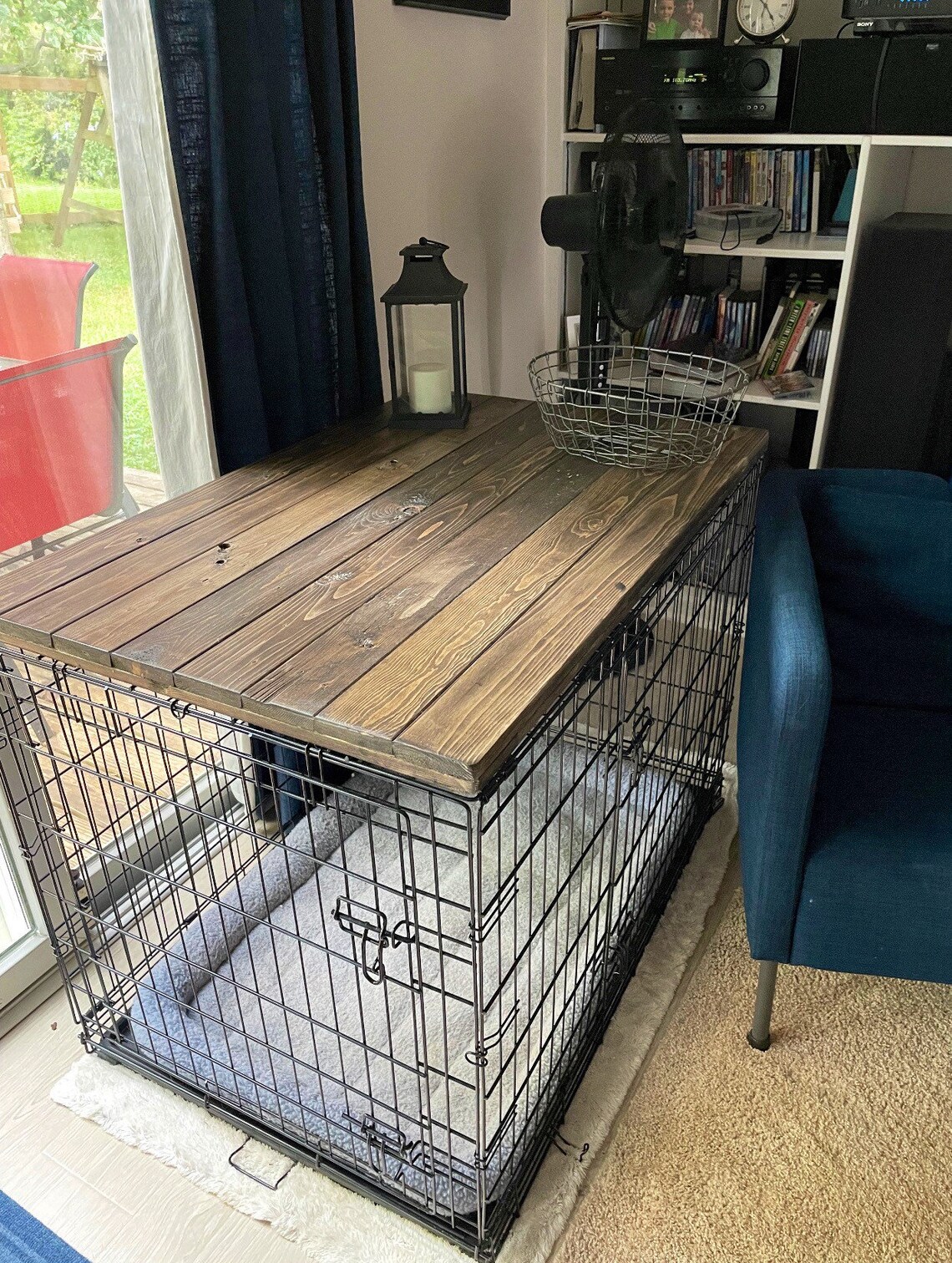 Dog Kennel Wood Table Top Dog Kennel Cover Farmhouse Dog Etsy