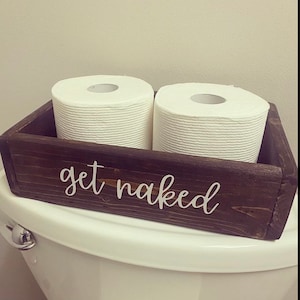 Bella scatola per decorare il bagno, 2 lati con frasi divertenti - Divertente porta carta igienica perfetto per decorare il bagno in fattoria, riporre i pannolini