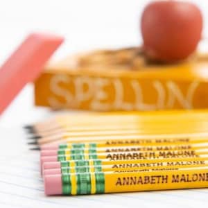 Personalized #2 Pencil Set, Custom Children&#39;s Pencils, Back To School Supplies, Custom Made Engraved Pencils
