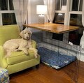 Farmhouse Dog Crate Table Top: Kennel End Table Furniture