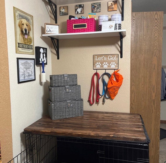 Dog crate corner table hot sale