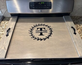 Personalisierte rustikale Holz Herd Top Abdeckung: Küchen Dekor Noodle Board