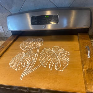 Rustic Wood Stove Top Cover: Kitchen Noodle Board, Electric & Gas Stove