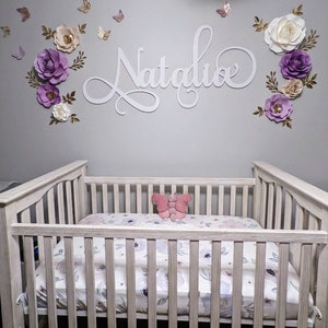 Personalized Nursery Name Sign: Wooden or Metal, Custom Baby Name