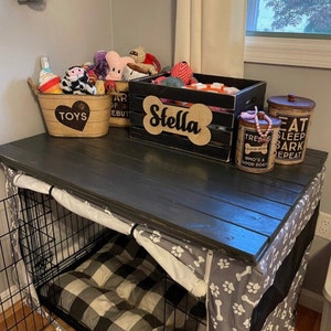 Dog Kennel Wood Table Top Dog Kennel Cover Farmhouse Dog Kennel Top Dog Crate top Dog Crate Table Crate Cover Dog Kennel Furniture