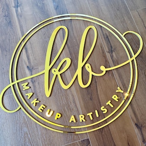 Business Logo Sign, Laser Cut Sign, Beauty Salon Sign, 3D Business Sign, Business Sign, Custom Laser Cut Signs, Logo With Raised 3D Design