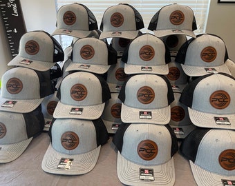 Custom Logo Trucker Hat: Bulk Leatherette Patch, Richardson 112 & Yupoong
