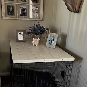 Dog Kennel Wood Table Top Dog Kennel Cover Farmhouse Dog Kennel Top Dog Crate top Dog Crate Table Crate Cover Dog Kennel Furniture