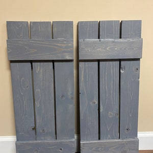 Board and Batten Shutters, Wood Shutters, Window Shutters, Farmhouse Shutters, Rustic Shutters, Multiple colors, 4 sizes, faux shutters Gift