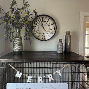 Dog Kennel Wood Table Top, Kennel Topper, Dog Crate Top, Pet Supplies, Pet Furniture, Home Decor, Pet decor, Christmas Gift, Pet Gift