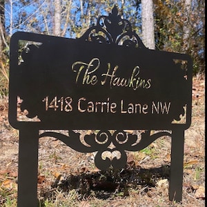 Address  Yard Sign, Front Door  Stake, Yard Sign, Gift for Family, Closing Gifts, Housewarming Gift,  Yard Sign, Address Sign Gift