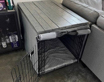 Dog Crate top | Kennel Top Furniture | Dog Crate Tabletop | Dog Kennel Top | Crate End Table | Dog Crate Indoor Furniture