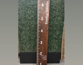 Personalized Wooden Growth Chart: Giant Ruler, Family Keepsake