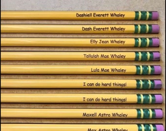 Lápices personalizados n.° 2: útiles escolares infantiles con grabado personalizado