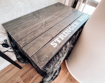 Farmhouse Dog Crate Table Top: Wood Kennel Cover