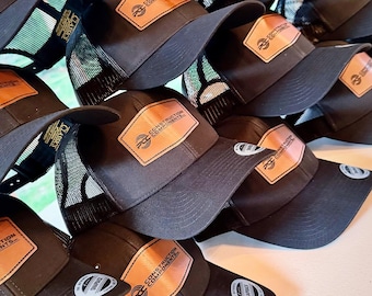 Custom Logo Trucker Hat: Leatherette Patch, Richardson 112 & Yupoong