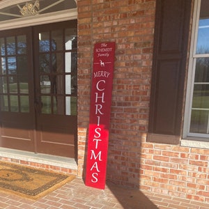 Merry Christmas Porch Sign, Christmas Decor, Outdoor Christmas Sign, Vertical Christmas Porch sign | Xmas Porch Sign | Merry Christmas Sign