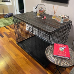 Dog Kennel Wood Table Top Dog Kennel Cover Farmhouse Dog Kennel Top Dog Crate top Dog Crate Table Crate Cover Dog Kennel Furniture