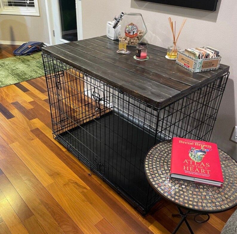 Dog Kennel Wood Table Top Dog Kennel Cover Farmhouse Dog Etsy