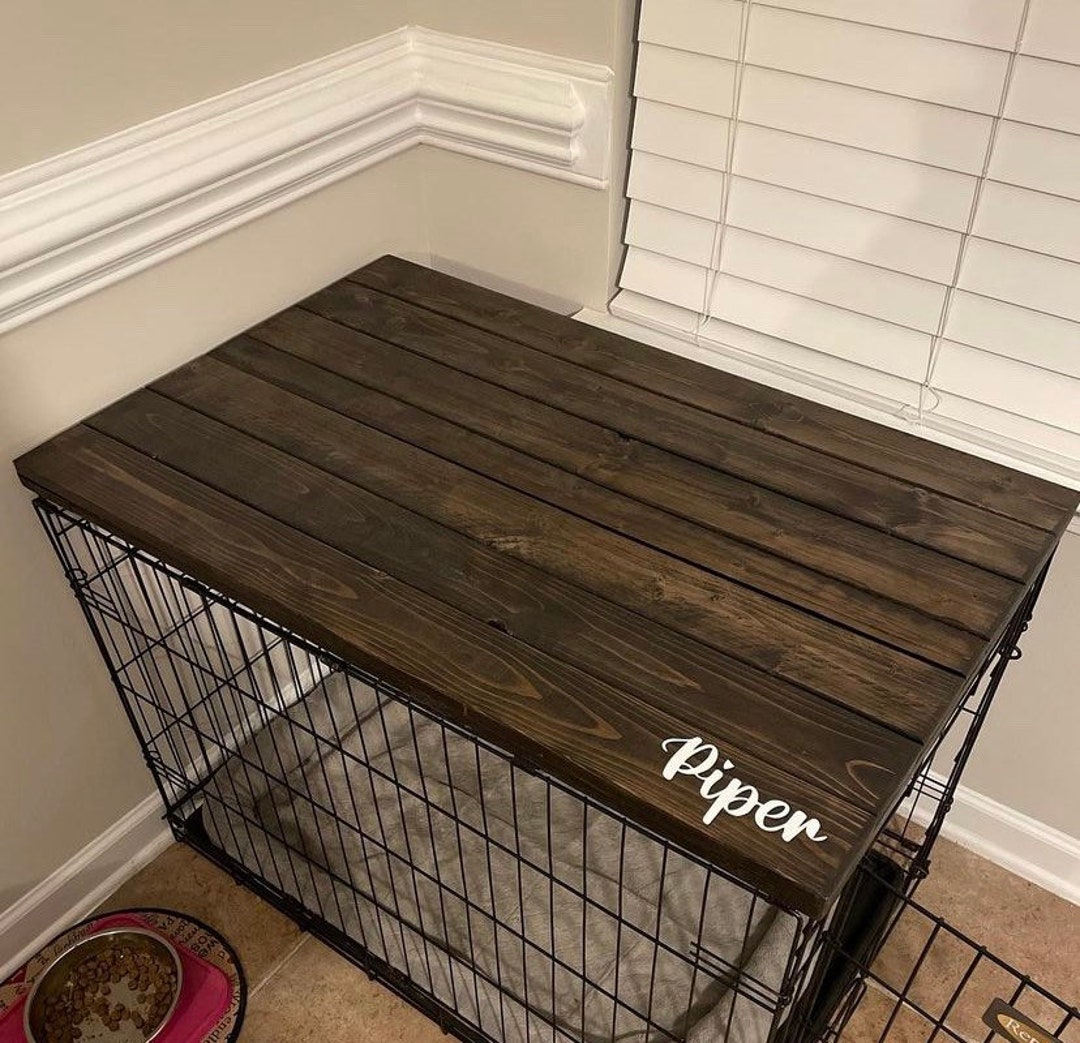 Dog Kennel Wood Table Top Dog Kennel Cover Farmhouse Dog Kennel Top Dog Crate Top Dog Crate Table Crate Cover Dog Kennel Furniture Etsy Canada