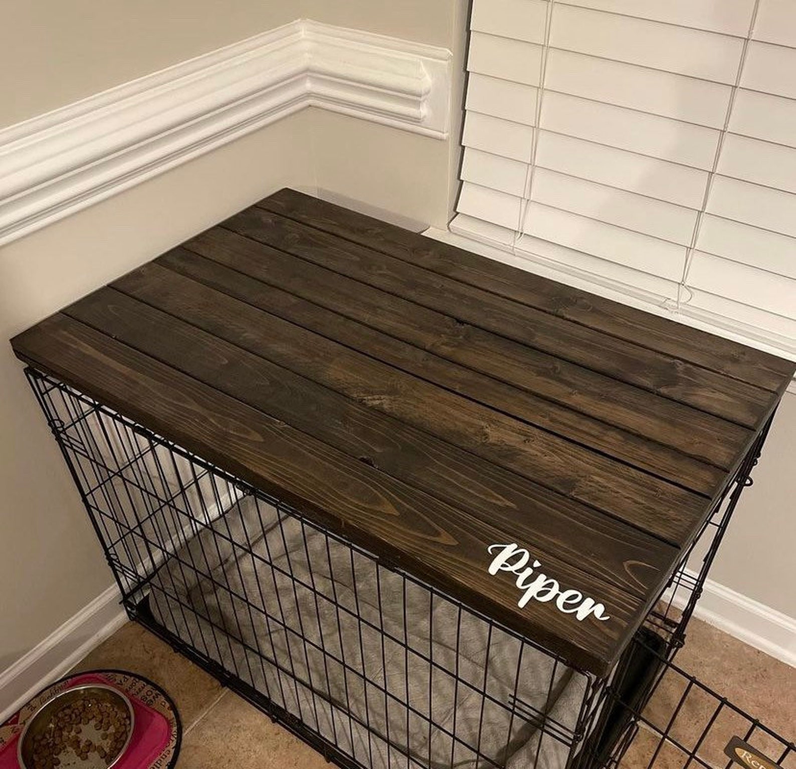 Dog Kennel Wood Table Top Dog Kennel Cover Farmhouse Dog Etsy