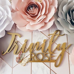 Custom Wooden Name Sign Nursery Name Sign Nursery Decor Baby Name Sign Laser Cut Name Nursery Wall Art Custom Wood Name Signs Gift