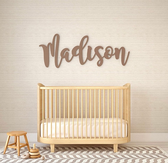 Custom Laser Cut Wooden Name Sign: Nursery Decor