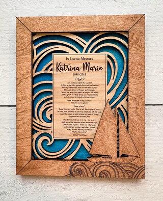Cornice Commemorativa In Loving Memory In Legno – 20x25 Cm Per Foto 10x15, Con Supporto Da Tavolo E Gancio Da Parete