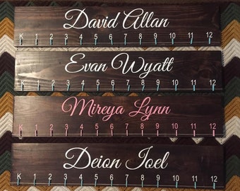 Handpainted Class Picture Keepsake: K-12 Rustic Wood Sign