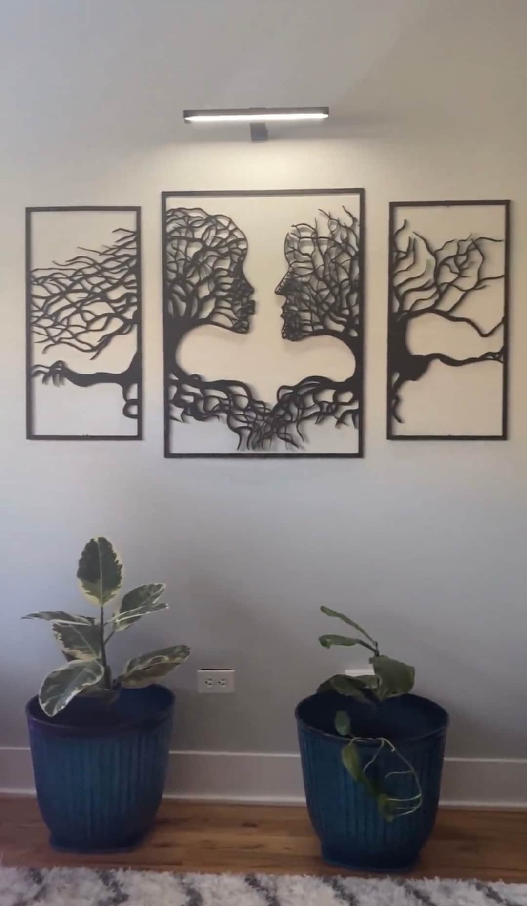 Tree of Life Wood Metal Wall Art, Tree of Life Wall Decor, Tree Wall