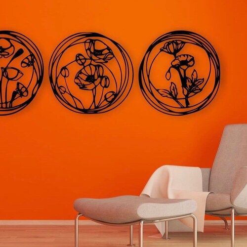 Flower Metal Wall Decor Wooden Wall Art Home Art Wooden Etsy