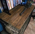Reclaimed Wood Dog Crate Topper: Versatile Pet Furniture