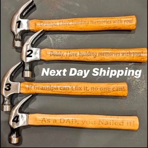 Engraved Hammer for Dad Personalized Hammer from Daughter Hammer from Son Gift for Grandpa Personalized Hammer For Dad Hammer for Grandpa
