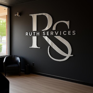 3D Laser Cut Business Logo Sign: Salon, Spa, Office Labor Day Sale