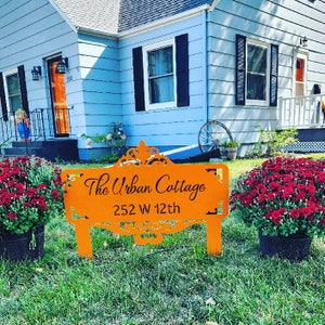 Custom  Yard Sign Stake | Personalized Address Sign | Front Door  Stake | Unique Housewarming & Closing Gift Gift