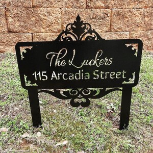 Address  Yard Sign, Front Door  Stake, Yard Sign, Gift for Family, Closing Gifts, Housewarming Gift,  Yard Sign, Address Sign Gift