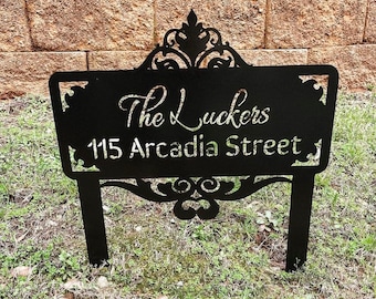 Address  Yard Sign, Front Door  Stake, Yard Sign, Gift for Family, Closing Gifts, Housewarming Gift,  Yard Sign, Address Sign