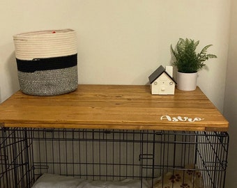 Dog Crate top | Kennel Top Furniture | Dog Crate Tabletop | Dog Kennel Top | Crate End Table | Dog Crate Indoor Furniture